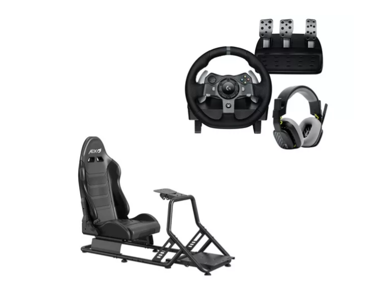 ADX Firebase RS03 Racing Simulation Seat & G920 Racing Wheel with Pedals and ASTRO A10 Gaming Headset Bundle