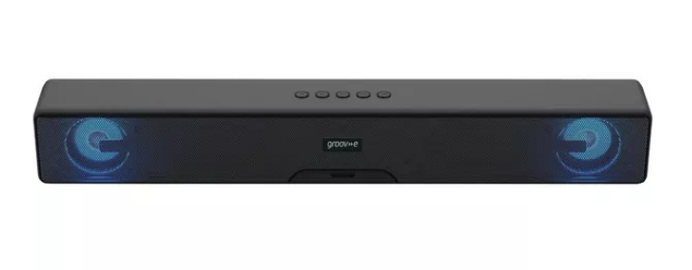 GROOV-E GV-SB01-BK 2.0 Portable Bluetooth Sound Bar - Black