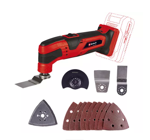 EINHELL TC-MG 18 Li-Solo Cordless Multi Tool - Black & Red